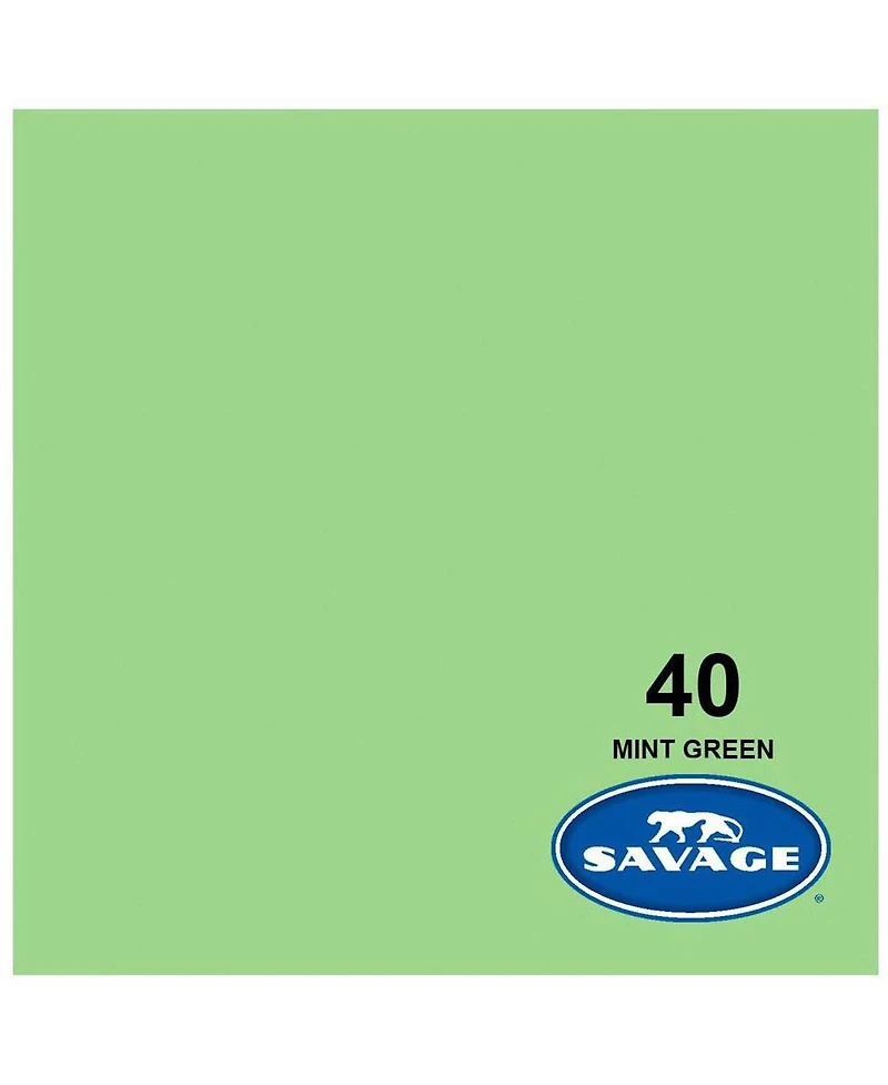 Savage Widetone Seamless Background Paper, 86" x 36' - Mint Green, 2-Pack