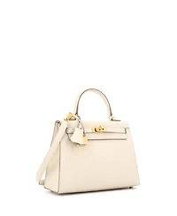 Pre-Owned Hermes Kelly 25 Handbag Light Epsom with Gold Hardware