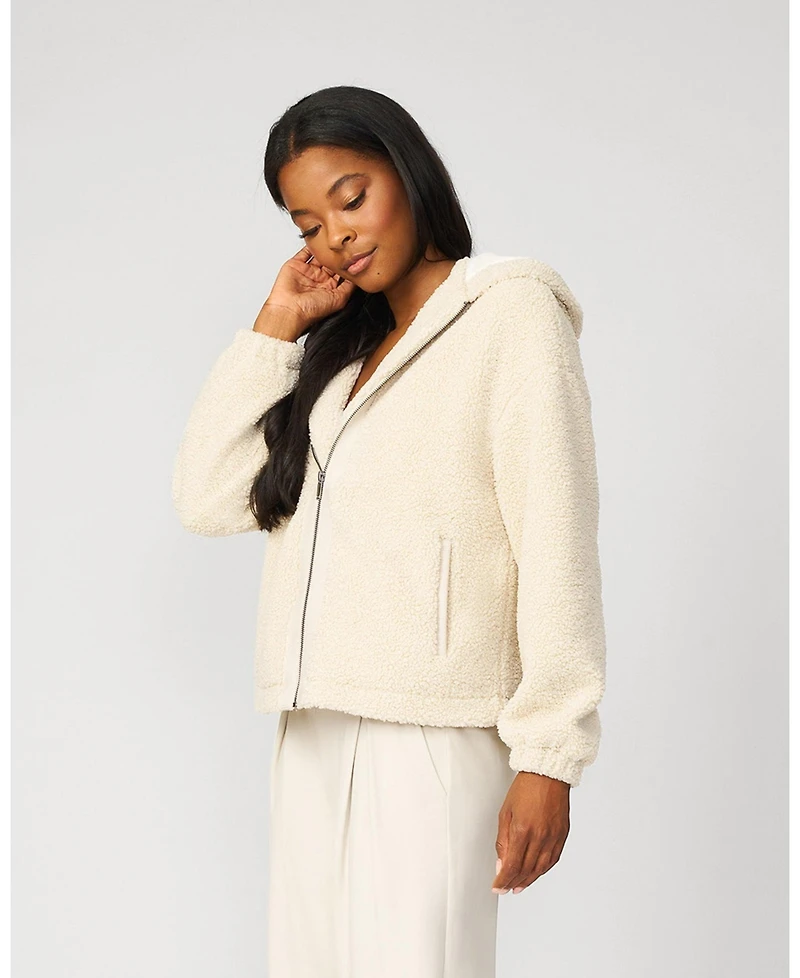 Cable & Gauge Women's Cozy Sherpa Zip Hoodie