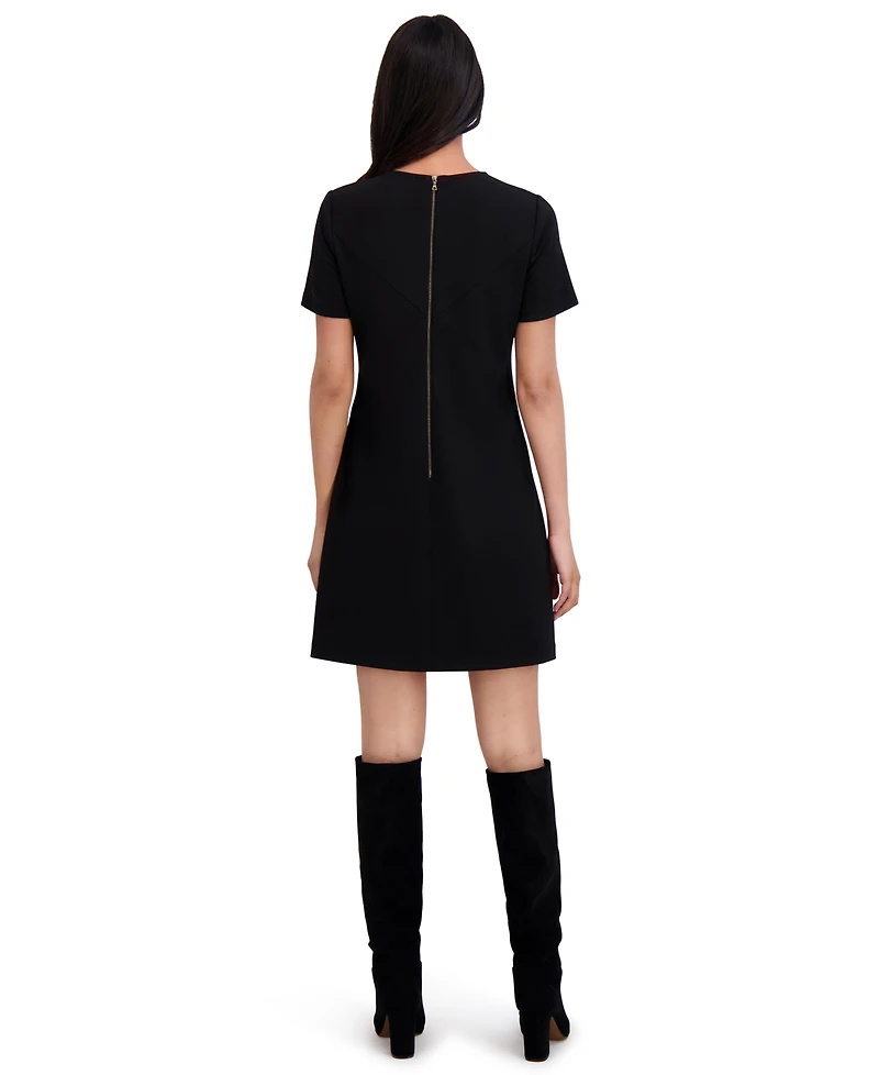 London Times Women's Short-Sleeve Mini Dress