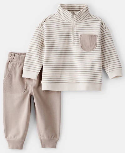 Carter's Baby Boys 2-Piece Long-Sleeve Top and Joggers Set