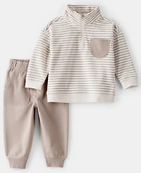 Carter's Baby Boys 2-Piece Long-Sleeve Top and Joggers Set
