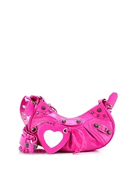 Pre-Owned Balenciaga Xs Le Cagole Giant Studs Shoulder Bag Embossed Leather