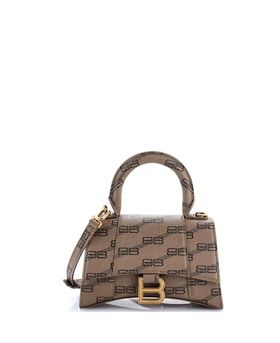 Pre-Owned Balenciaga Xs Hourglass Top Handle Bag Printed Leather