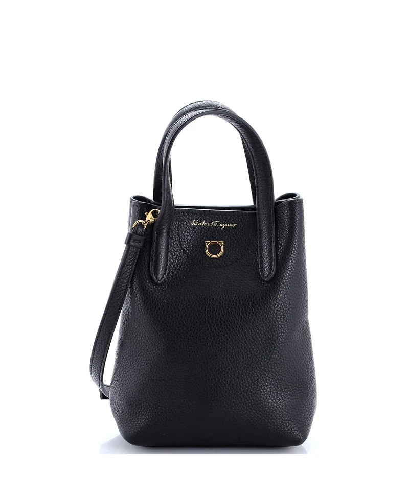 Pre-Owned Salvatore Ferragamo Mini Gancini Tote Leather
