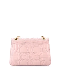 Pre-Owned Salvatore Ferragamo Medium Gancini Turnlock Flap Bag Gancini Quilted Leather