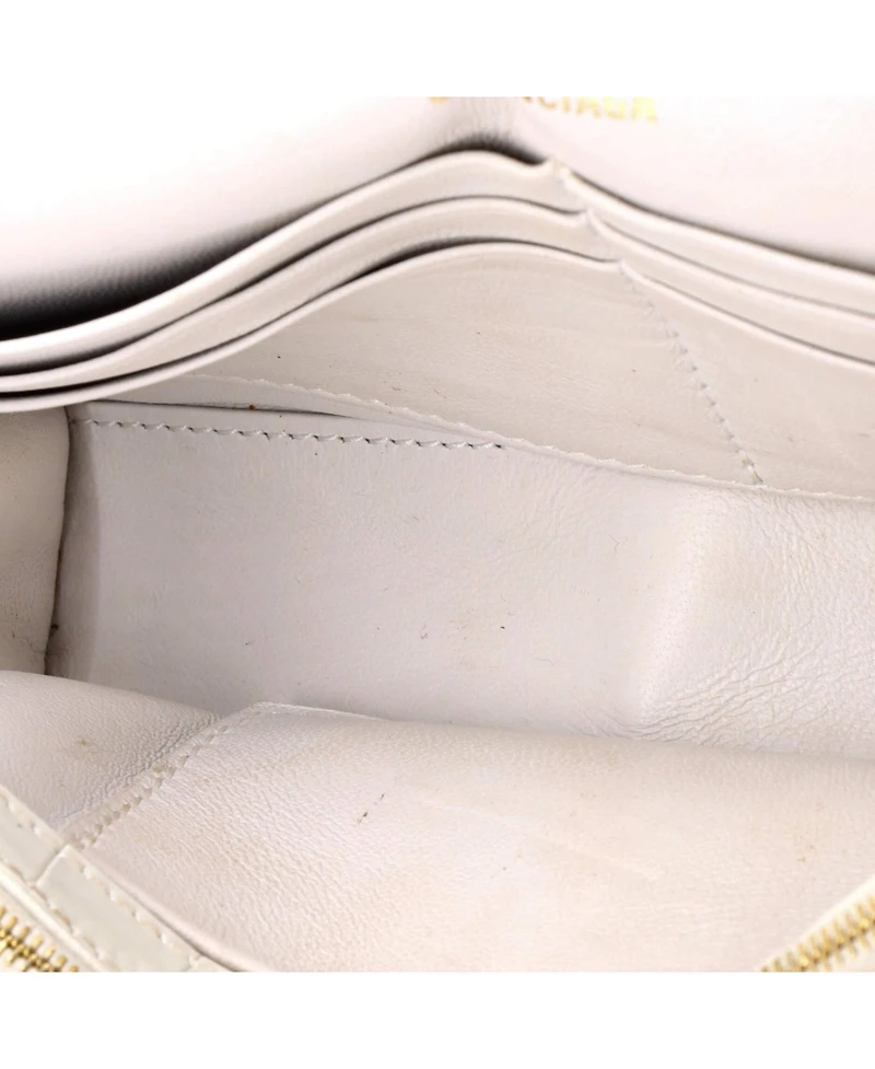 Pre-Owned Balenciaga Hourglass Chain Wallet Embossed Leather