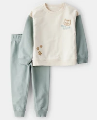 Carter's Boys Toddler 2T-5T 2-Piece Hey Tiger' Sweatshirt and Pants Set