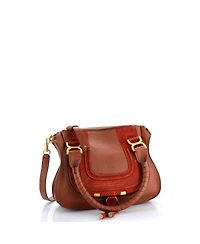 Pre-Owned Chloe Small Marcie Satchel Leather and Suede