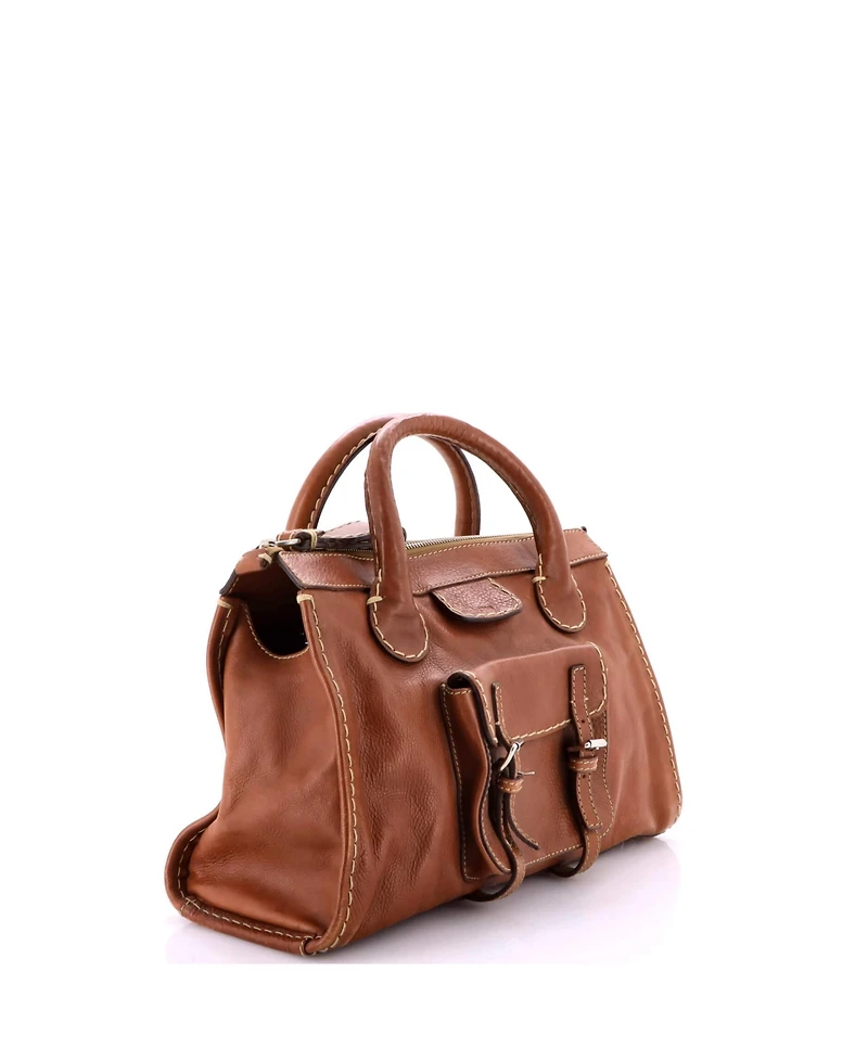 Pre-Owned Chloe Medium Edith Nm Satchel Leather