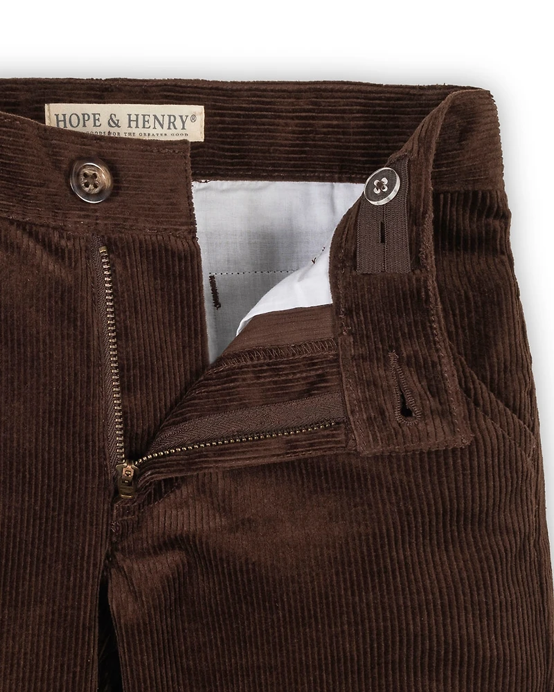 Hope & Henry Baby Boys Organic Stretch Corduroy Pant