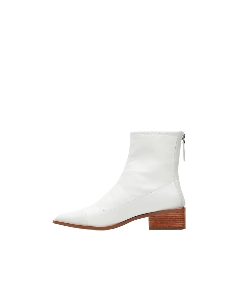 Linea Paolo Venata | Mod Pointy Toe Stacked Heel Booties