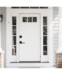 Zinc Alloy Door Lever with Ergonomic Grip, Chamfered Edges, Easy Installation-Black 1 Pack