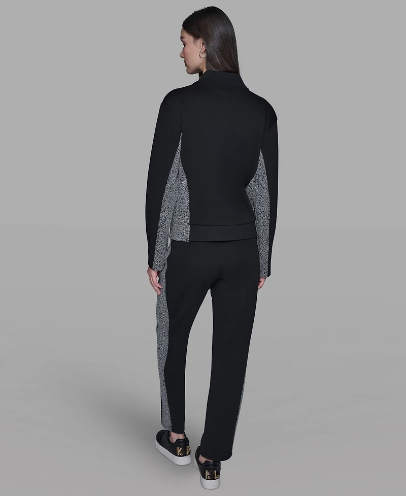 Karl Lagerfeld Paris Women's Long-Sleeve Bomber Jacket