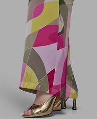 Karl Lagerfeld Paris Women's Printed Pull-On Pants