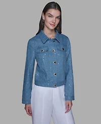 Karl Lagerfeld Paris Women's Sequin Detail Jacket