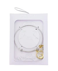 Unwritten Crystal "Oh Holy Night" Pendant Bangle Bracelet