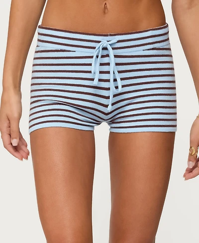 Edikted Women's Lillian Striped Knit Shorts