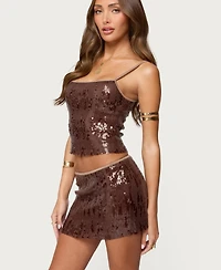 Edikted Women's Kaylee Sequin Tank Top