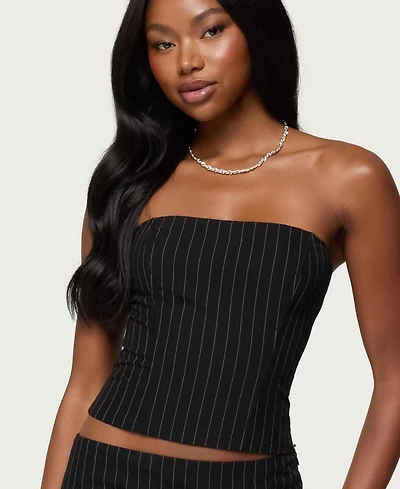 Edikted Women's Maeve Pinstripe Strapless Corset