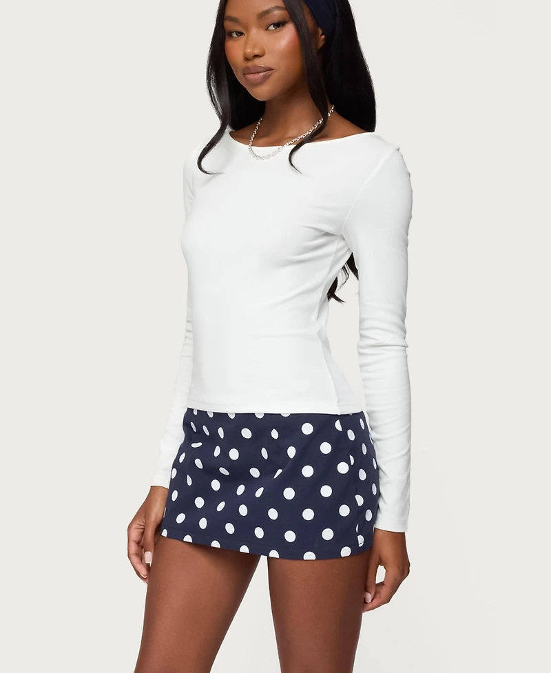 Edikted Women's Savi Boat Neck Long Sleeve Top