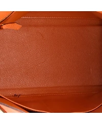 Pre-Owned Hermes Kelly 28 Handbag Orange Togo with Gold Hardware