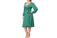 Kiyonna Plus Socialite Sweetheart Wrap Dress