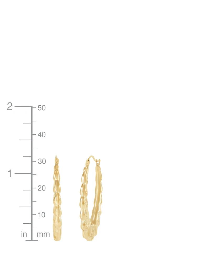 Macy's Oval Hoop Earrings in 14K Yellow Gold
