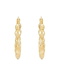 Macy's Heart Hoop Earrings in 14K Yellow Gold