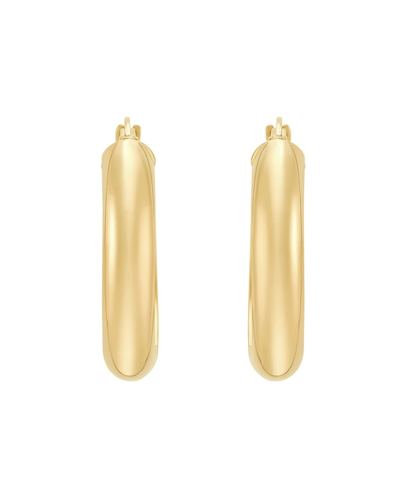 Macy's Polished Tube Hoop Earrings in 14K Yellow Gold