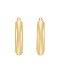 Macy's Polished Tube Hoop Earrings in 14K Yellow Gold