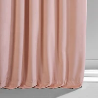 Half Price Drapes Apricot Blossom Signature Plush Velvet Hotel Blackout Curtain