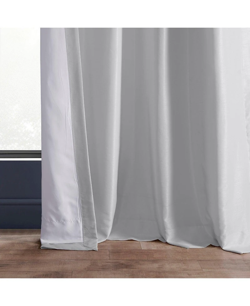 Half Price Drapes Ice Ruched Vintage Textured Faux Dupioni Silk Curtain
