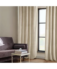Half Price Drapes Angora Beige Signature Plush Velvet Hotel Blackout Curtain