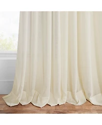 Half Price Drapes Gardenia Grommet Textured Faux Linen Sheer Curtain