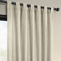 Half Price Drapes Light Beige Simply Faux Linen Light Filtering Curtain Pair (2 Panels