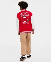 Epic Threads Little Big Boys Snoopy Varsity Jacket Thermal Long Sleeve Shirt Twill Joggers Macys Exclusive