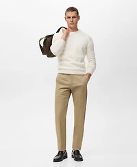 Mango Men's Regular-Fit Cotton Pants