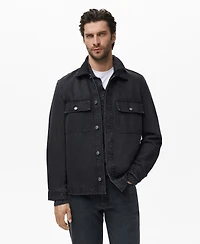 Mango Men's Denim Pockets Jacket