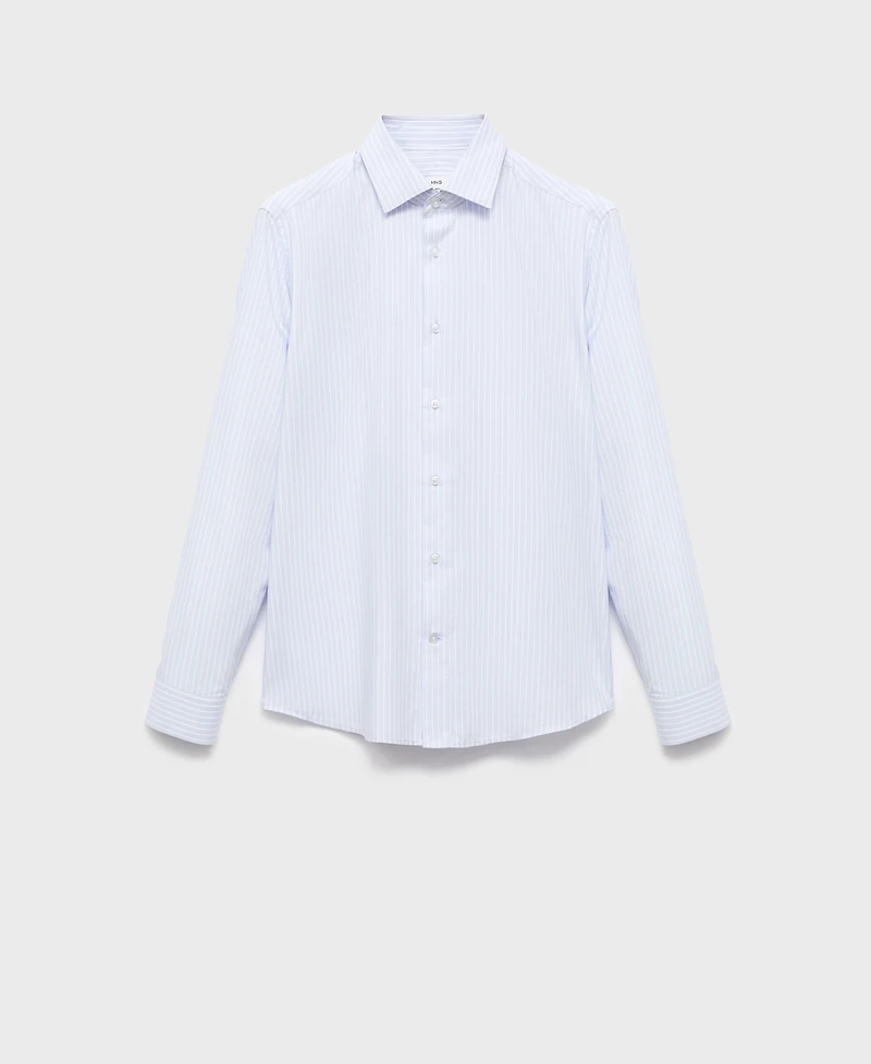 Mango Men's Cotton Striped Slim-Fit Shirt