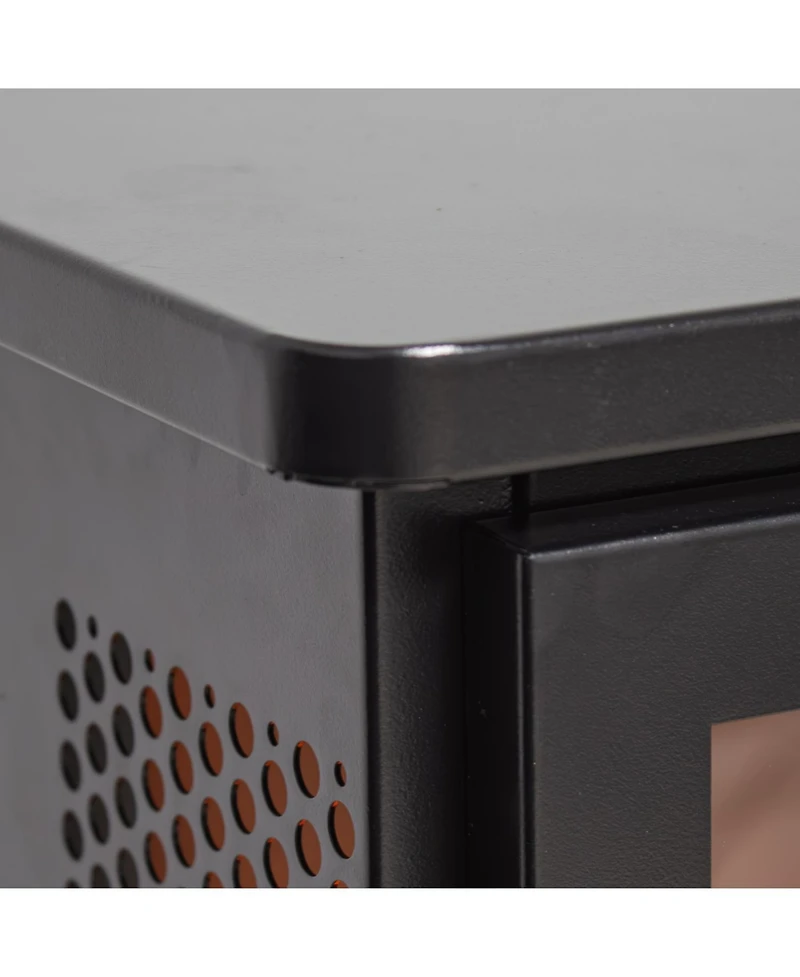 Streamdale Furniture 17 inch Freestanding Electric Fireplace Stove heater with 3D Flame effect,Black