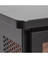 Streamdale Furniture 17 inch Freestanding Electric Fireplace Stove heater with 3D Flame effect,Black