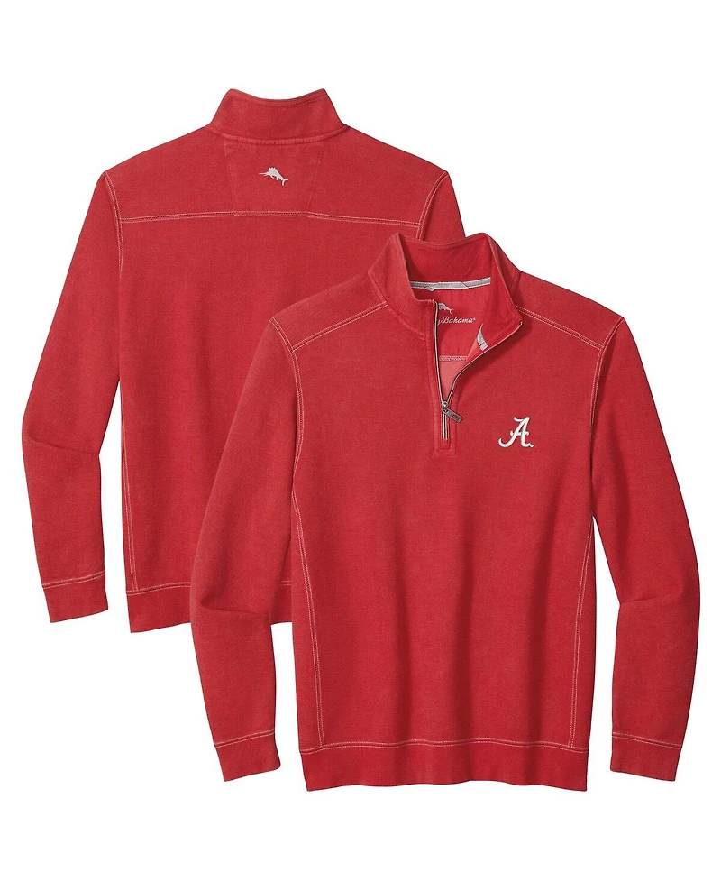Tommy Bahama Men's Crimson Alabama Tide Montego Bay Half-Zip Jacket