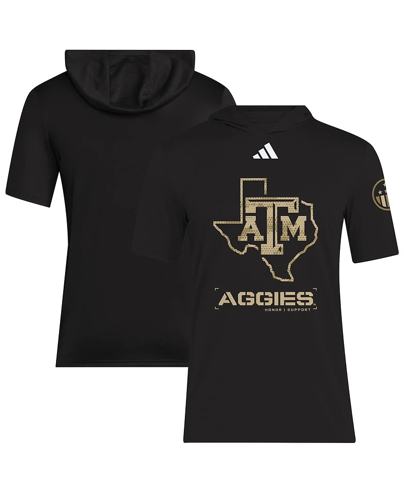 Adidas Men's Black Texas A M Aggies 2025 Military Appreciation Aeroready T-Shirt