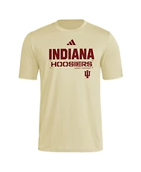 Adidas Men's Natural Indiana Hoosiers 2025 Military Appreciation Pre-Game Aeroready T-Shirt
