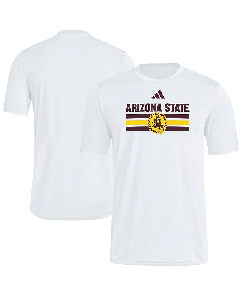 Adidas Men's White Arizona State Sun Devils Strategy Pre-Game T-Shirt