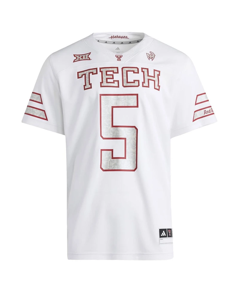 Adidas x Mahomes Men's White Texas Tech Red Raiders Premier Strategy Jersey