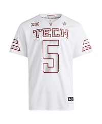 Adidas x Mahomes Men's White Texas Tech Red Raiders Premier Strategy Jersey
