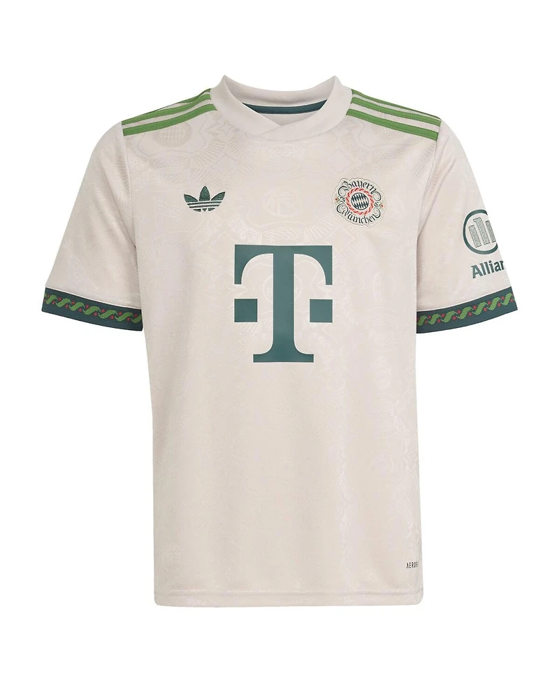 Adidas Big Boys and Girls Gray Bayern Munich 2025/26 Fourth Replica Jersey
