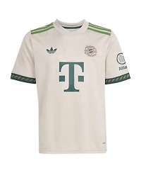 Adidas Big Boys and Girls Gray Bayern Munich 2025/26 Fourth Replica Jersey